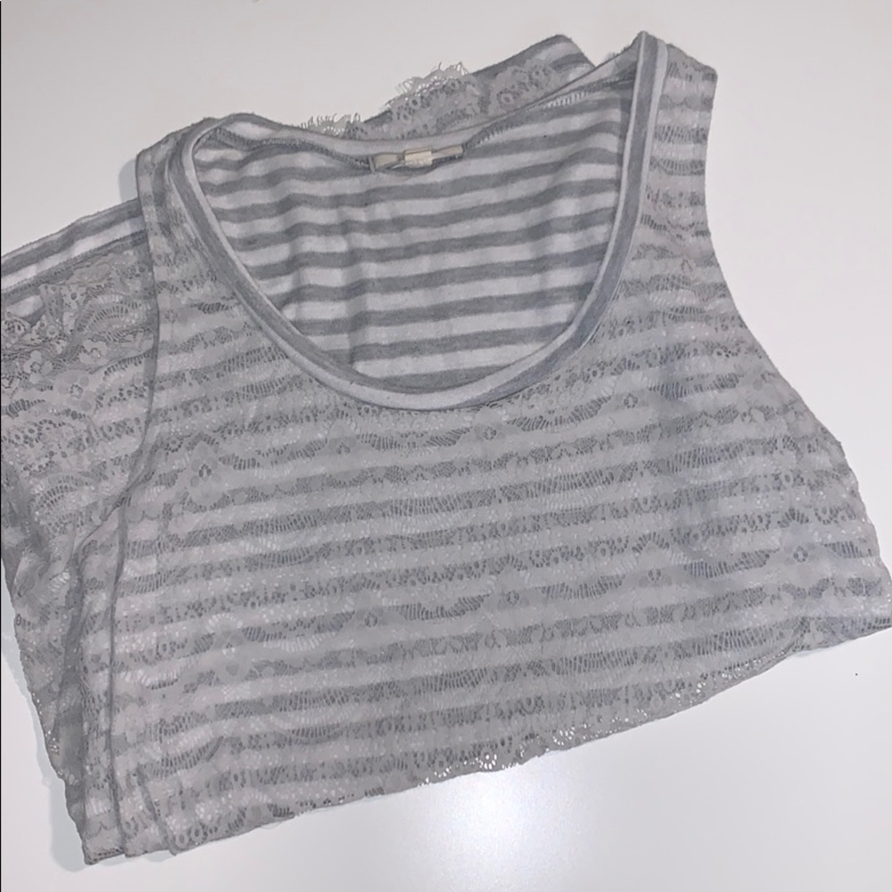 3 / $20 Pleione Tank Top with Lace Overlay EUC